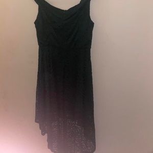 Green lace asymmetrical dress